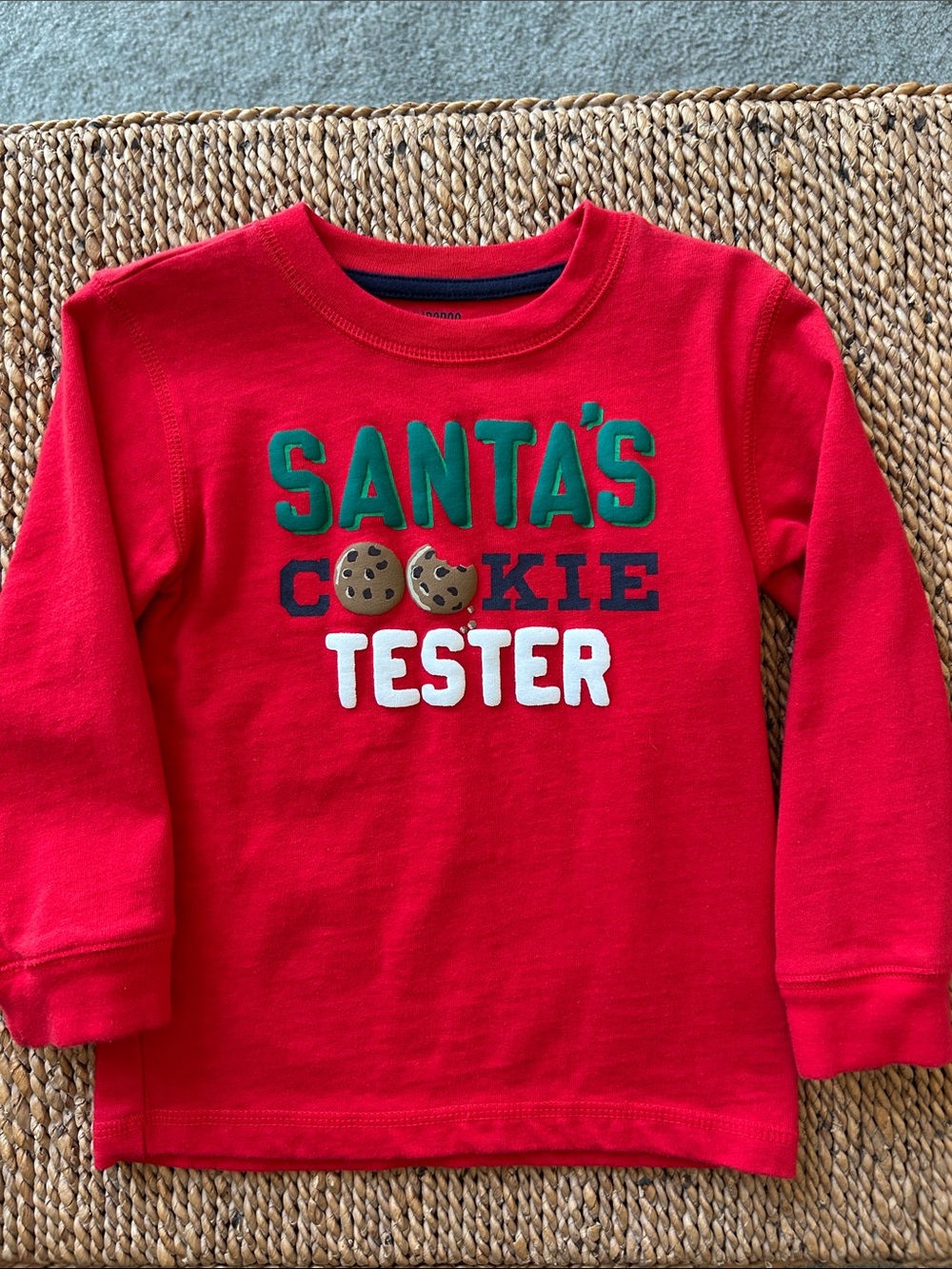Gymboree Red 'Santa's Cookie Tester' Holiday Sweatshirt